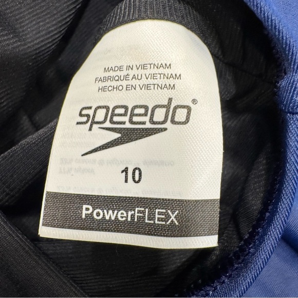 Speedo PowerFLEX One-piece Swimsuit size 10 Navy NWT MSRP $68 - Picture 9 of 14